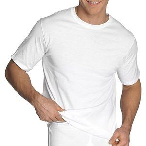 Jockey Men's Undershirt Classic Crew Neck - 3 Pack, White, M